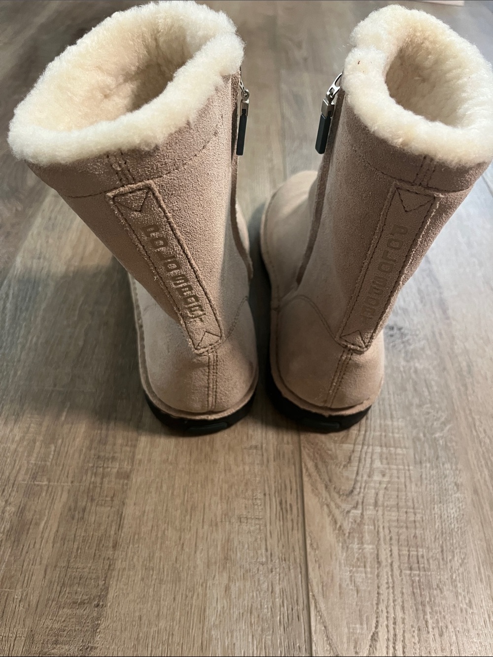 Polo by Ralph Lauren Plush-Lined Suede Winter Boots in Light Beige - Picture 3 of 7